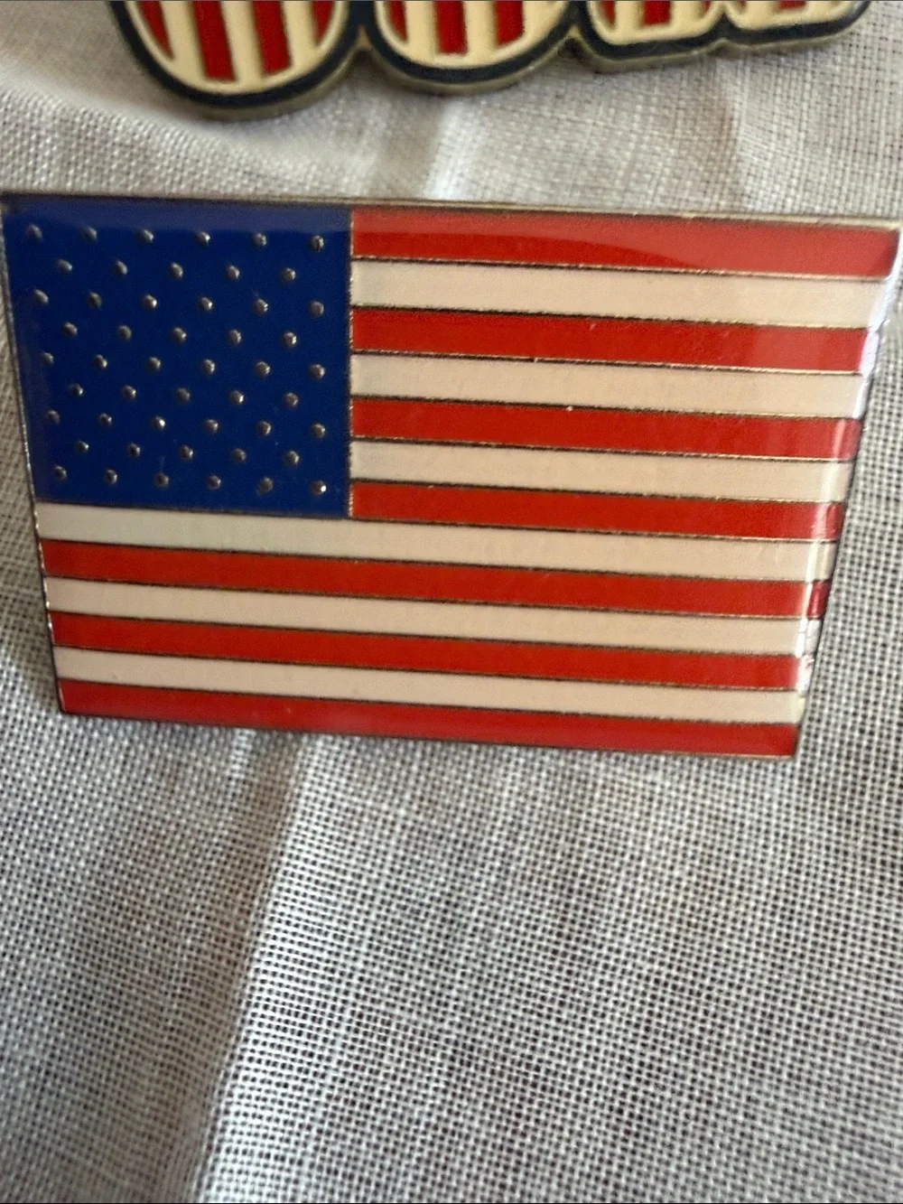 USA Flag Enamel Lapel Pin - Red, White & Blue